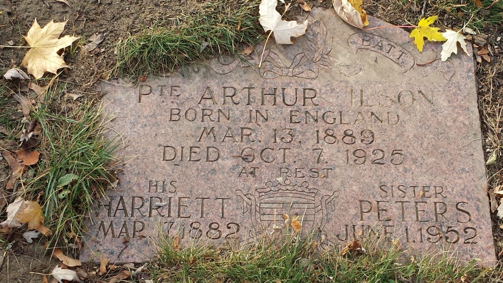 Gravestone of World War 1 soldier and his sister